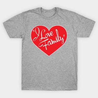 "I Love Family" Retro T-Shirt